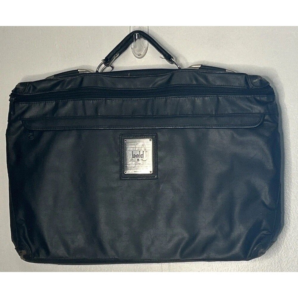 Vintage Bold Everywhere Piero Guide Leather Etage Bag Black 12x 19 Briefcase ‘88